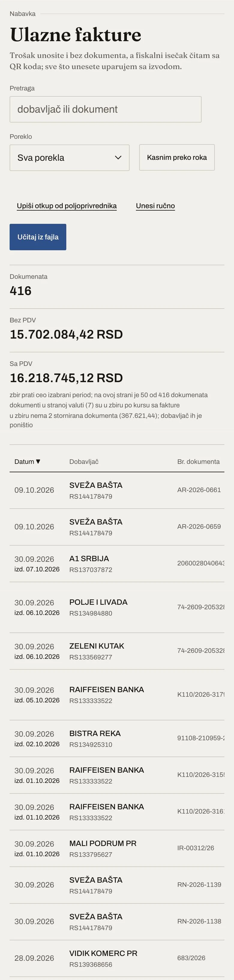 Ulazne fakture